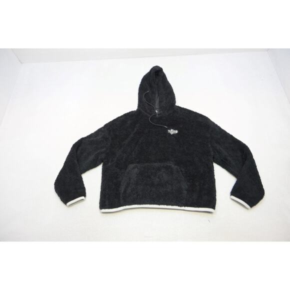 Nike Sherpa Hoodie Jacket Black Pull Over Sweater Womens Size Medium - Picture 6 of 12